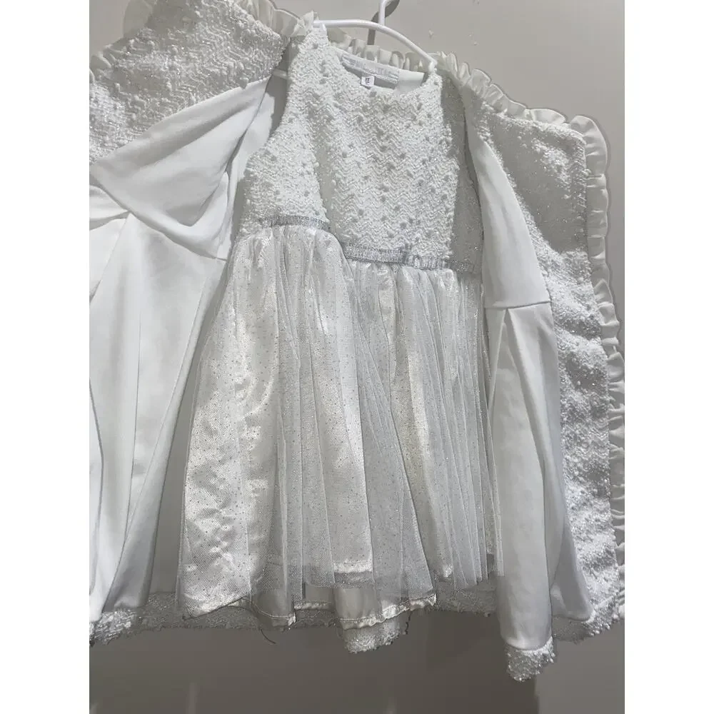 NANNETTE KIDS Girl 2T Coat Set Special Occasion Tulle Dress Fall Winter Holiday